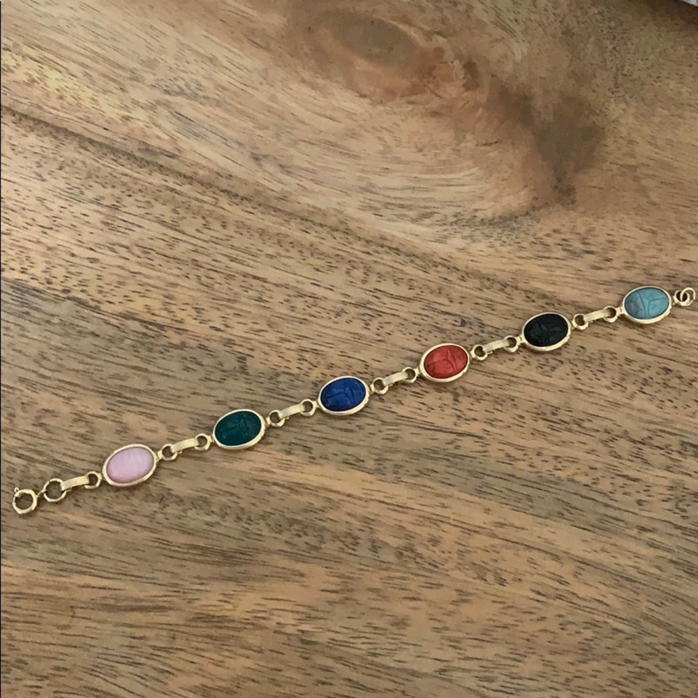 Gold/Stone Antique Bracelet